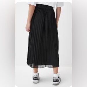 TWIK by Simons Pull On Pleated Lined Maxi Skirt Lightweight Flowy Voile Sheer